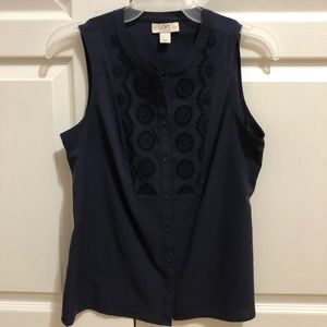 LOFT XS Petite Navy Tank